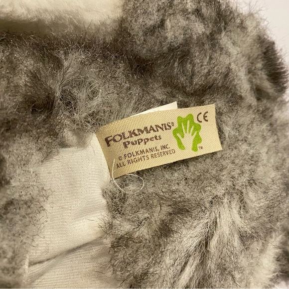 Folkmanis Timber Wolf Hand Puppet Plush Pretend Play Stuffed Animal Toy 17” - Picture 6 of 8